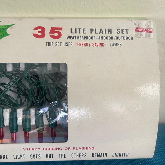 1970s vintage red string Christmas lights - Picture 6 of 8